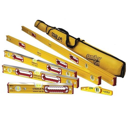 Stabila 78496 - Type 196 Level Set Kit - 78in/48in/32in/24in/16in Torpedo & Case 78496-STABILA